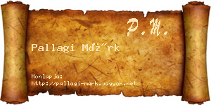 Pallagi Márk névjegykártya